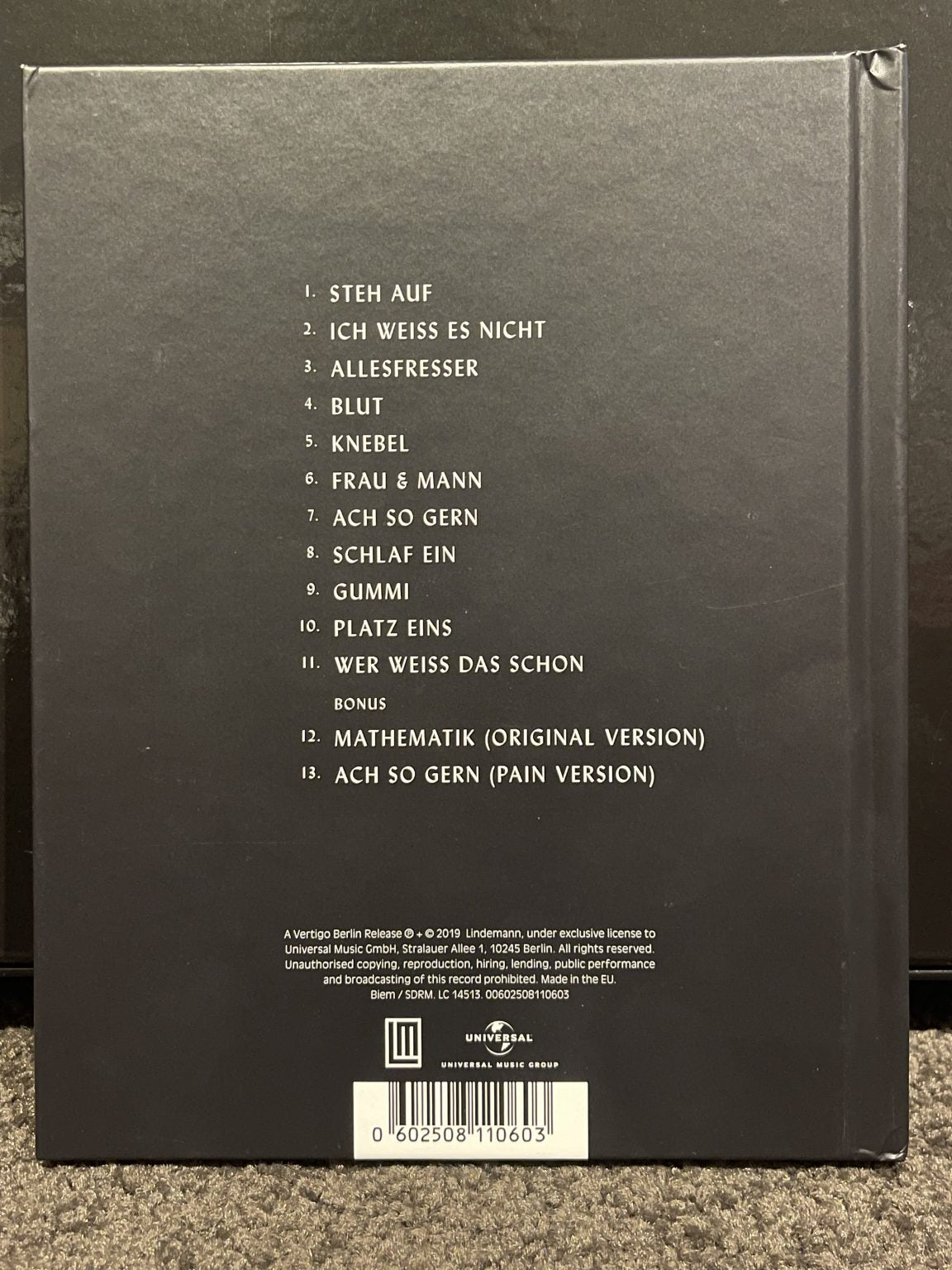 Lindemann (Rammstein) - F & M - Deluxe Edition CD