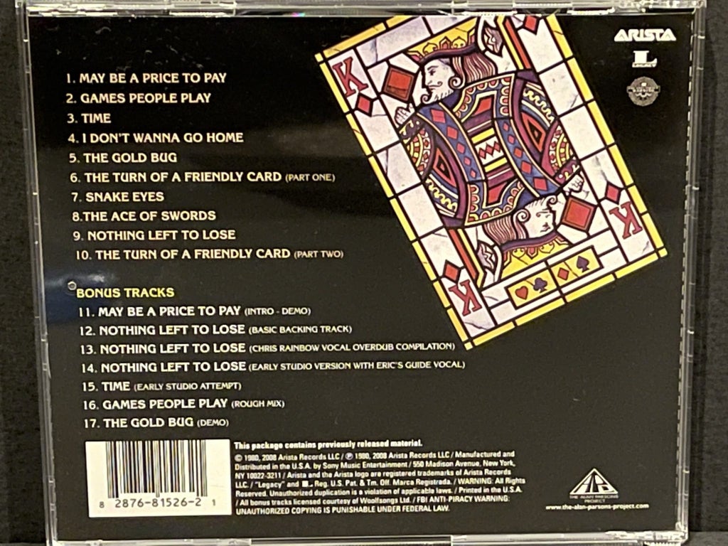 Alan Parsons Project - The Turn Of A Friendly Card - CD (With Bonus Tracks)