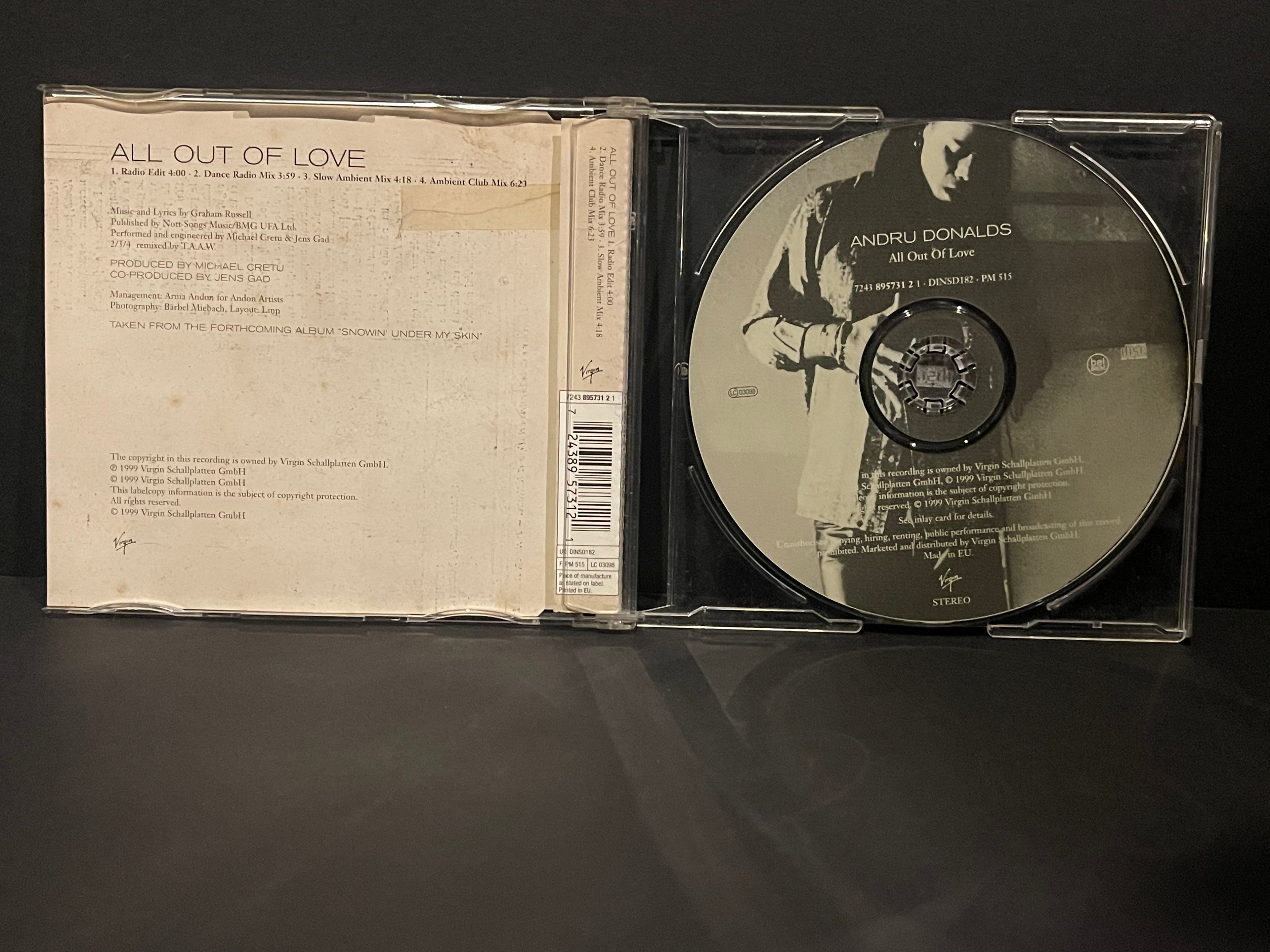 Andru Donalds - All Out Of Love - CD - Single